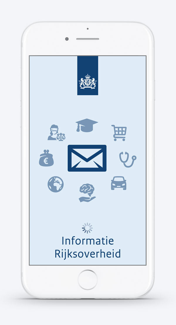 Icons in a mobile app by #Dutchicon for the Dutch Government. #icondesign www.dutchicon.com